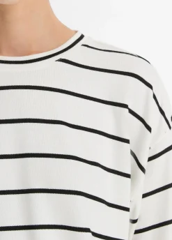 Striped Wide-Sleeve T-Shirt