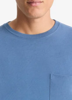 Sueded Jersey Long-Sleeve Pocket T-Shirt