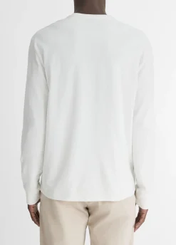 Sueded Jersey Long-Sleeve Pocket T-Shirt