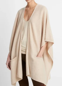Tipped Jersey-Knit Cashmere Cape