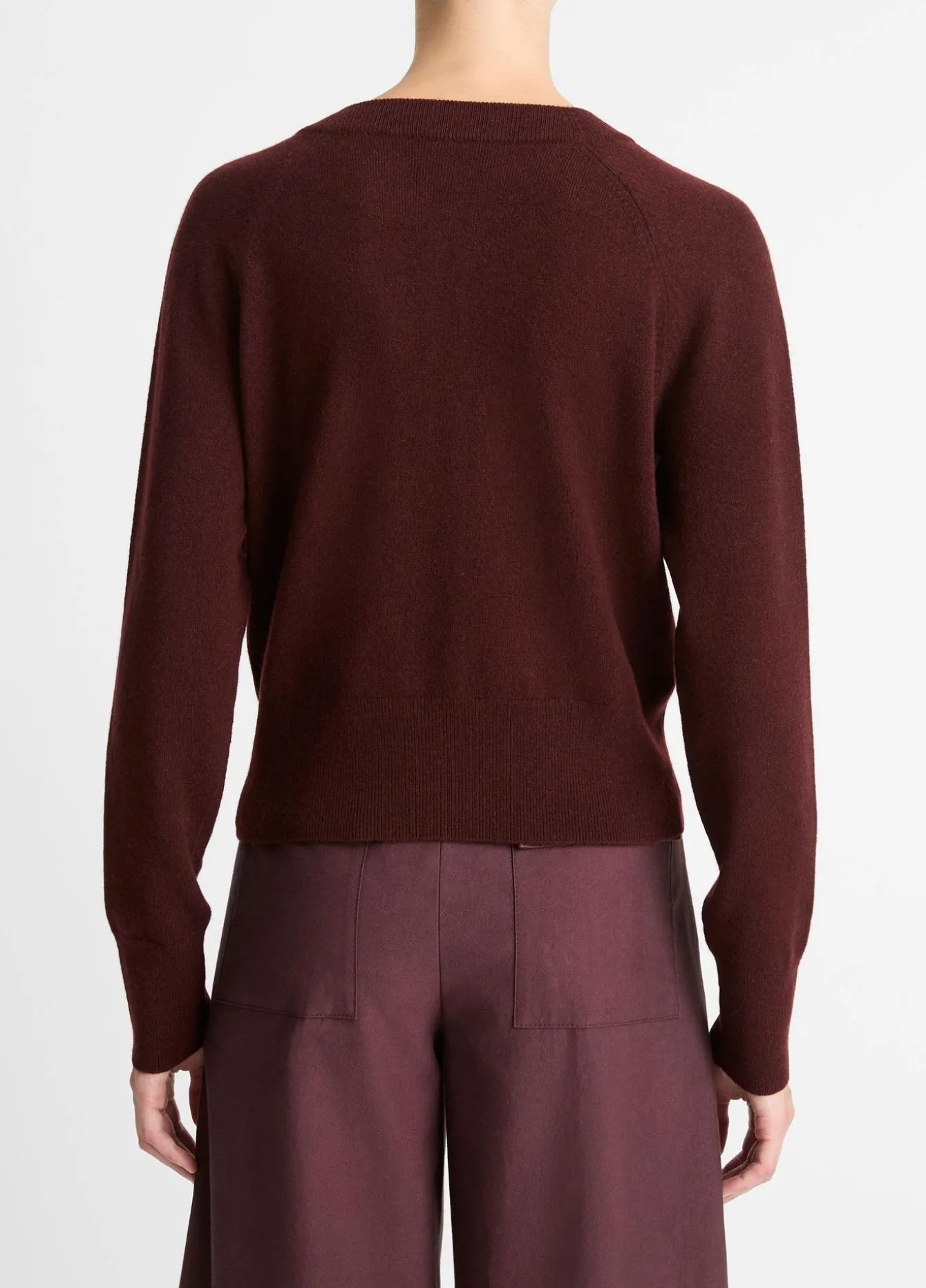 Velvet-Trim Wool-Blend Cardigan