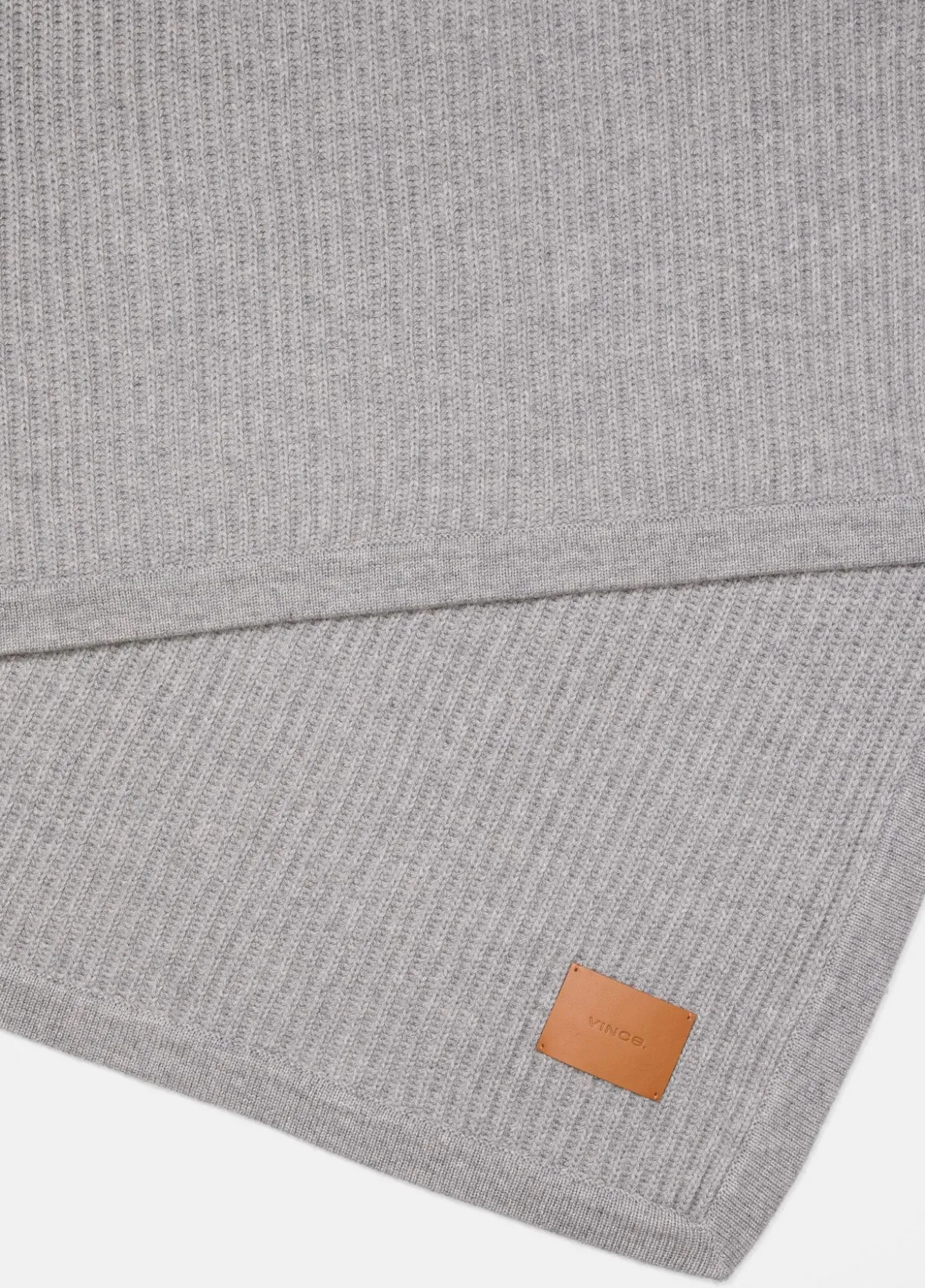 Wool and Cashmere Cardigan-Stitch Throw