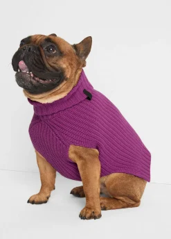 Wool and Cashmere Shaker-Stitch Dog Sweater