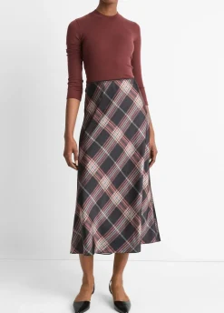 Wool Three-Quarter-Sleeve Mock-Neck Top