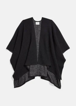Wool-Blend Bouclé Cape
