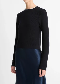 Wool-Cashmere Double-Neck Sweater