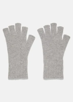 Wool-Cashmere Rib-Knit Fingerless Glove