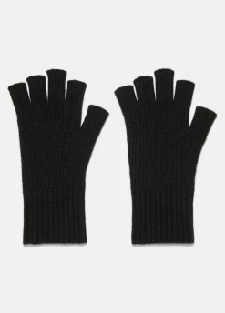 Wool-Cashmere Rib-Knit Fingerless Glove