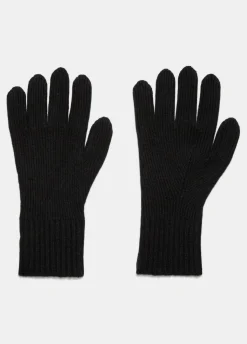 Wool-Cashmere Shaker-Stitch Glove